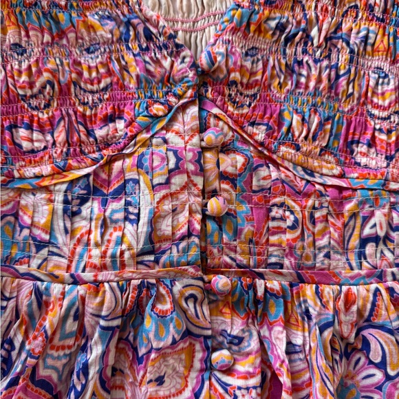 Anthropologie The Peregrine Pink and Purple Floral Mini Dress Size XS - Picture 12 of 12